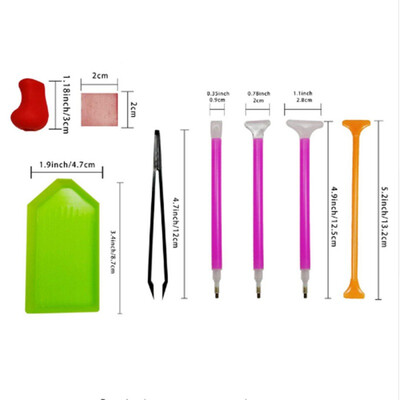 

16pcsset Diamond Painting Tool Set Include Diamond Stitch Pen Pen Grip Tweezers Glue Clay Plastic Tray for Adults Kids Handwork