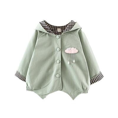 

Spring Autumn Casual Fashion Toddler Girl Coat Baby Girl Striped Printing Long Sleeve Hooded Coat Kids Outerwear