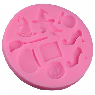 

Broom Witch Halloween Silicone Mould For Cake Toppers Chocolate Clay Etc New