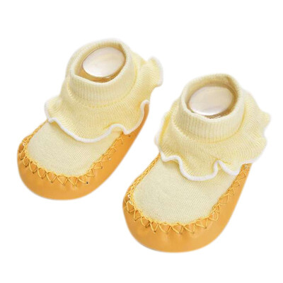 

Baby Boys Girls Infant Spring Autumn Cotton Shoes Socks Cute Warm Anti-Slip Floor Shoes Socks Warmer Indoor Walk Learning Socks