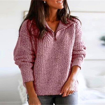 

Women Plus Size Pullover Sweater Long Sleeve Knitted Jumper Winter Outwear Tops