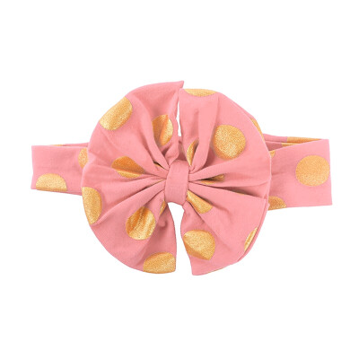 

Baby Cute Girl Bowknot Design Dot Printed Headband Headwear Apparel Photography Prop Party Gift