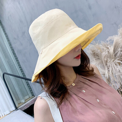 

Net Red Fishermans hat Female Korean version Chao Baitao sunshade hat sunscreen UV Big Brim sunshade solar hat