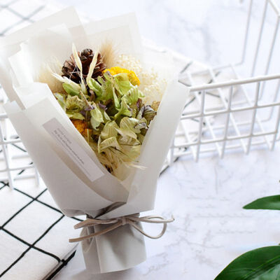 

Dried Flowers Small Bouquet Creative Gift Photo Props Transparent Matte Paper Flower 6c