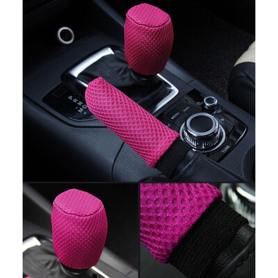 

2Pcsset Handbrake Grips Handbrake Cover Gear Set Comfortable Four seasons Car Accessories