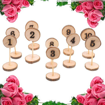 

10pcs Rustic Table Number Table Cards Wedding Place holder table number figure card digital seat Decoration Party Supplies