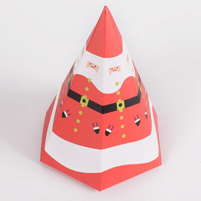 

5Pcs Christmas Paper Bags Boxes Favour Present Sweets Candy Carrier Xmas Party Christmas Decor