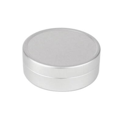 

Aluminium Screw Tin Balm Pots Cosmetic Make Up Jar Round Cream Containers Silver Color