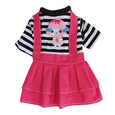 

Cute Overalls Dress Pet Short Sleeve Shirt Dress Dog Puppy Clothes Dresses Size -XXL