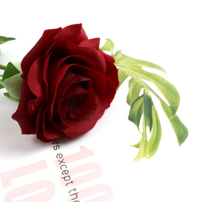 

Vintage Silk Rose Flower European Artificial Flowers Fall Vivid Peony Fake Leaf Wedding Home Party Decoration Silk Flower