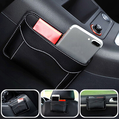 

Multifunction Car Pouch Bags Car Storage Box Collecting Bag For Cards Mobile Phone Sticky Bag Interior Accessories