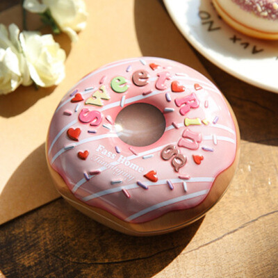 

Lovely Donut Candy Box Tinplate Craft Sweet Favor Gifts For Wedding Party Decor