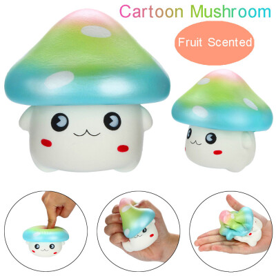 

YIWULAKawaii Cartoon Mushroom Squishies Slow Rising Fruit Scented Stress Reliever Toys