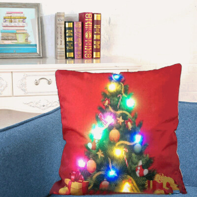 

〖Follure〗The New Color Lights Christmas Pillow LED Lights Pillow Creative Printing LinenA