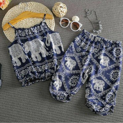 

Summer Toddler Baby Kids Girl T-Shirt Vest TopsShorts Pants 2PCS Outfit Clothes