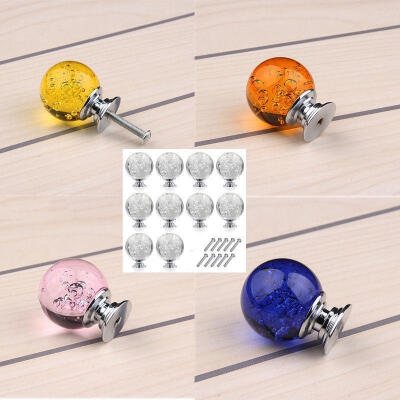 

15 PCS Bubble 30mm Crystal Cabinet Knobs Cupboard Drawer Pulls Handles