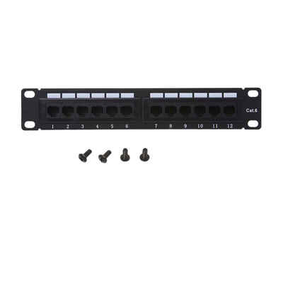 

GL-4013 12-Port Twisted Pair Patch Panel 10 Inch Cat6 Network Wall Mount Surface Patch Panel With 4 Screws