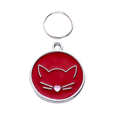 

Pet Cat Dog Cute French Bulldog Cat Face Pet Identity Tag ID Card hanging accessory collar Mini Pet Tag Pendant