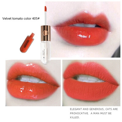 

Minshzee Lip Glaze Moisturizing Non-stick Cup Waterproof Long-lasting Double-end Lip Gloss