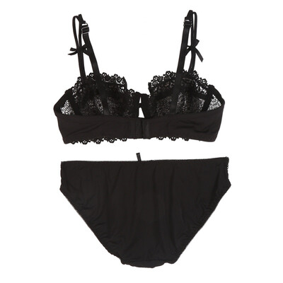 

Women Girls Seamless Breathable Thin Lace Sexy Lingerie Gather Bra sexy Lace Underwear Set Bra Panties