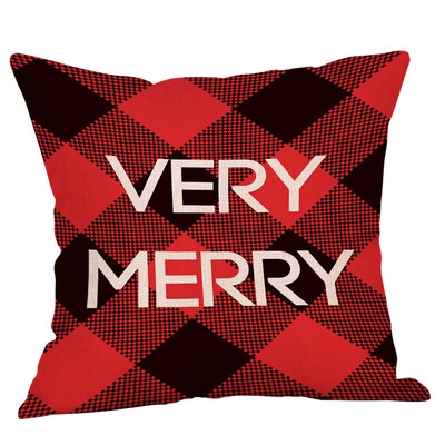 

Tailored Merry Christmas Xmas Gift Plaid Throw Pillow Case Cover Cushion 18 x 18 Inch