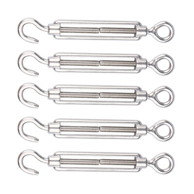 

UpperX 4 pcs x 6mm Stainless Steel Hook to Eye Screw Turnbuckle