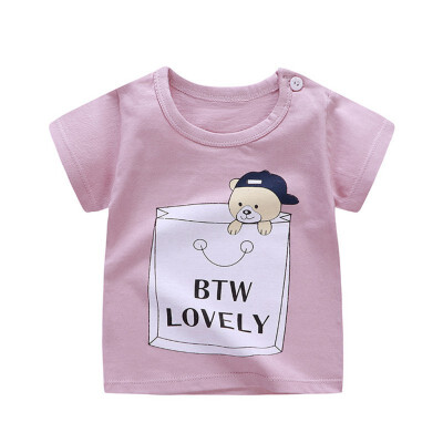 

Kids Baby Boys Girls Summer Cotton Cartoon Print T-shirt Tops Blouse Short Sleeve Casual Tee Shirts