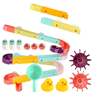 

Gobestart Baby Bath Toys Suction Cup Race Orbits Track Kids Bathroom Bathtub Play