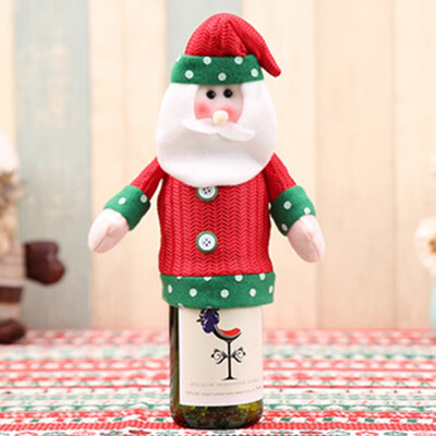 

Christmas Home Decoration Supplies Santa Claus Snowman Elk Doll Bottle Sets Of Wine Bottle Ornaments
