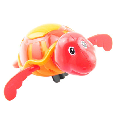 

Newborn baby Swim Bath turtle Floating Water wound-up chain Baby Children classic Bath toys Random Color