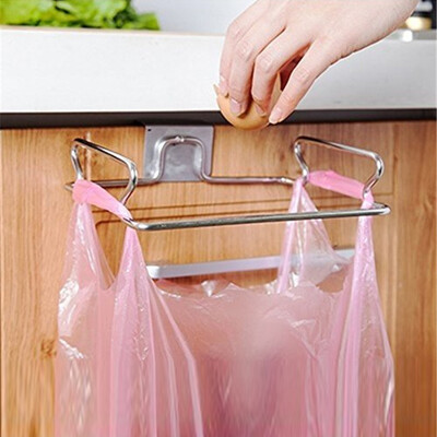 

Siaonvr Metal Hanging Garbage Bags Rack Kitchen Wash Cloth Towel Storage Shelf