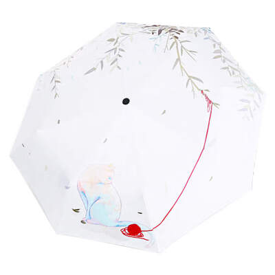 

Summer 3 Folding 8 Bones Portable Travel Umbrella Windproof Double Purpose For Sun Protection And Rain