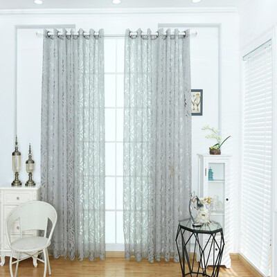 

Gobestart New Simple Rural Style Bubble Cut Flower Shape Curtain Curtain