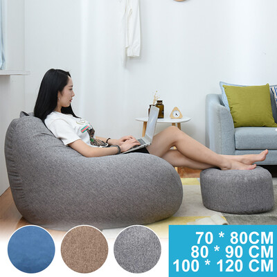 

Large Bean Bag Sofa Cover Lounger Chair Living Room Furniture Without Filler Pouf No Filling