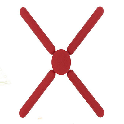 

Silicone Cross Shape Pot Placemat Coaster Foldable Heat Insulation Table Mat