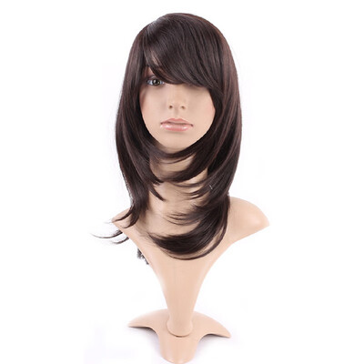 

Long Curly Synthetic Wig with Bangs Hair Wigs Heat Resistant Full Wig Full Head for Women