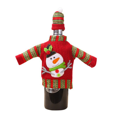 

Christmas Wine Bottle Cover Knit Sweater Santa Wine Bottle Cover For Sweater Party Decorations Wine Bottle Cover
