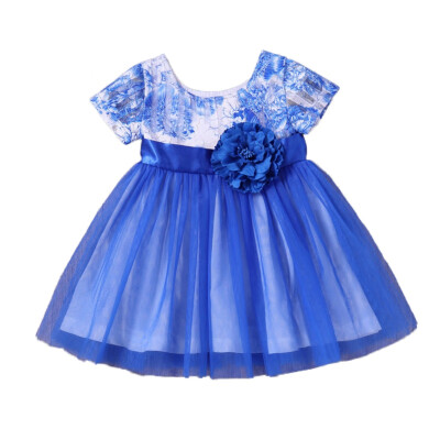 

Dresses for Girls Baby Girls Clothes Summer Prints Bows Mesh Wedding Flower Girl Dresses Baby Girls Clothes