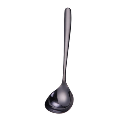 

Toponeto Colorful Handle Spoons Drink Soup Drinking Tools Flatware Kitchen Gadget BK