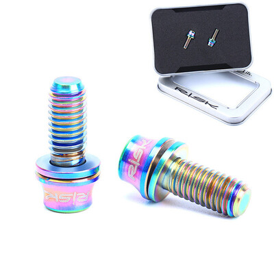 

2pcs Cycling Bicycle Bike Water Bottle Cage Holder Bolt Screw Titanium M5x12mm