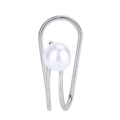 

Korean Creative Earrings Single Imitation Pearl Gold Silver Star U-shaped Ear Clips Women Jewelry DIY Earrings Accessories