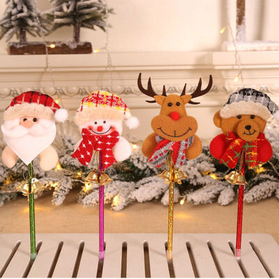 

Christmas Doll Ballpoint Pens Novelty Ballpoint Pen With Decorative Bells For School Office Supplies Decoration Christmas