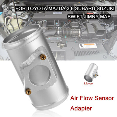 

120mm Car Auto Silver Air Flow Meter Sensor Adapter Mount Base For Mazda Toyota
