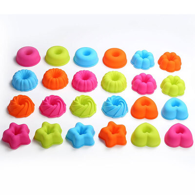 

24pcsset Silicone Cake Mold Decorating Tools Cupcake Cute Practical Mold Decoration Pastry Molds