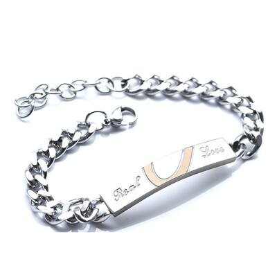

Real Love Couple Love Heart Stainless Steel Bracelet Girls Accessories Unisex Bracelet Jewellery Valentines Day Gift