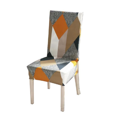

Printed Chair Cover Soft Milk Silk Home Seat Protector Stretch Anti Dust