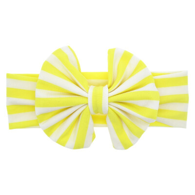 

New Fashion Babys Stripes Bow Rabbit Ears Hair Ring Headband Baby Hair Accessories Cotton Beautiful Headband