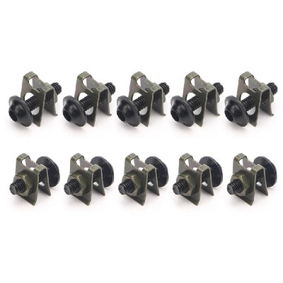 

10Pcs Motorcycle M6 6mm Fairing Bolts Kit Spire Speed Fastener Clip Screw Nut