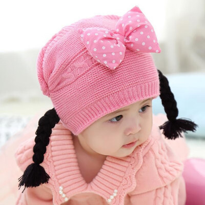 

Kids Winter Hat Girls Warm Caps Children Baby Bonnet Infant Cartoon Cute Beanies Photograph Props