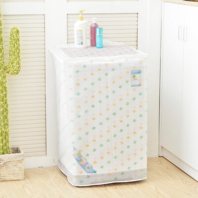 

Transparent Waterproof Washing Machine Cover 605683cm Sunscreen Mome Automatic Impeller Roller Dust Cover